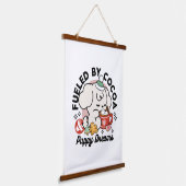 Gevoed door cacao en puppydromen - Schattigee wint Hangend Wandkleed (Gebogen)