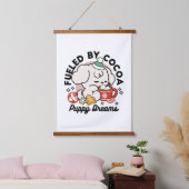 Gevoed door cacao en puppydromen - Schattigee wint Hangend Wandkleed (Slaapkamer)