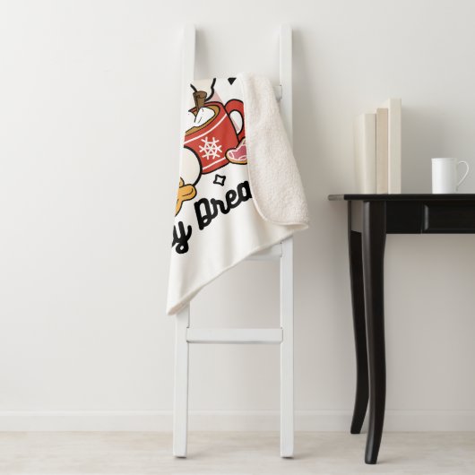 Gevoed door cacao en puppydromen - Schattigee wint Sherpa Deken (In situ)