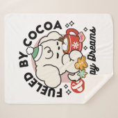 Gevoed door cacao en puppydromen - Schattigee wint Sherpa Deken (Voorkant (horizontaal))