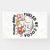 Gevoed door cacao en puppydromen - Schattigee wint Spandoek (Horizontaal)