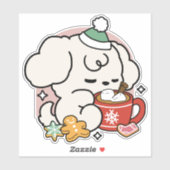 Gevoed door cacao en puppydromen - Schattigee wint Sticker (Vel)