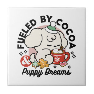 Gevoed door cacao en puppydromen - Schattigee wint Tegeltje