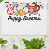 Gevoed door cacao en puppydromen - Schattigee wint Theedoek (Gevouwen)