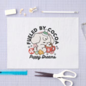 Gevoed door cacao en puppydromen - Schattigee wint Tissuepapier (Craft)