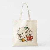 Gevoed door cacao en puppydromen - Schattigee wint Tote Bag (Achterkant)