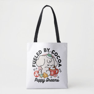 Gevoed door cacao en puppydromen - Schattigee wint Tote Bag