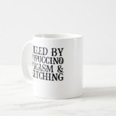 gevoed door Cappuccino Sarcasm en ketching Koffiemok (Voorkant links)