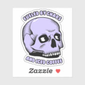 Gevoed door chaos en ijskoffie sticker (Vel)