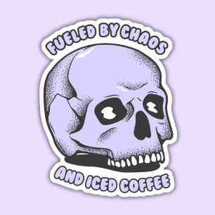Gevoed door chaos en ijskoffie sticker