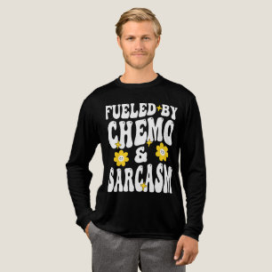 Gevoed door chemo en sarcasme Grappige Chemotherap Tri-Blend Shirt