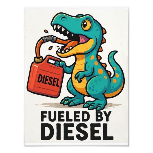 Gevoed door diesel foto afdruk (Voorkant)