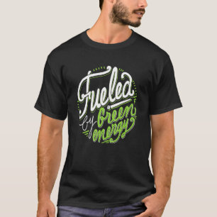 gevoed door groene energie - veen - kleding van de t-shirt