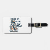 Gevoed door het eten van alle dingen Racoon Cyclin Bagagelabel (Voorkant horizontaal)