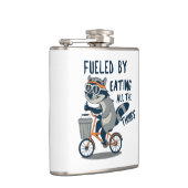 Gevoed door het eten van alle dingen Racoon Cyclin Heupfles (Rechts)