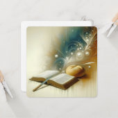 "Gevoed door het Woord" Wenskaart Kaart (Voorkant / Achterkant in situ)