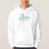 Gevoed door Jezus en koffie Christelijk geloof Hoodie (Voorkant)