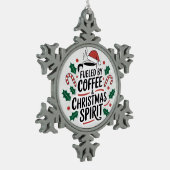 Gevoed door koffie en kerst spirit tin sneeuwvlok ornament (Links)