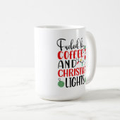 gevoed door koffie- en kerstlampjes koffiemok (Voorkant rechts)