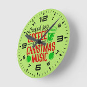 Gevoed door koffie en kerstmuziek ronde klok (Hoek)