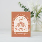 Gevoed door koffie en pompoen Spice Lattes Briefkaart (Staand voorkant)