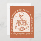 Gevoed door koffie en pompoen Spice Lattes Briefkaart (Voorkant / Achterkant)