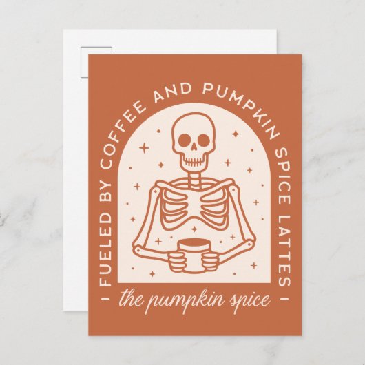 Gevoed door koffie en pompoen Spice Lattes Briefkaart (Voorkant / Achterkant)