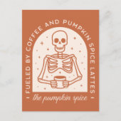 Gevoed door koffie en pompoen Spice Lattes Briefkaart (Voorkant)