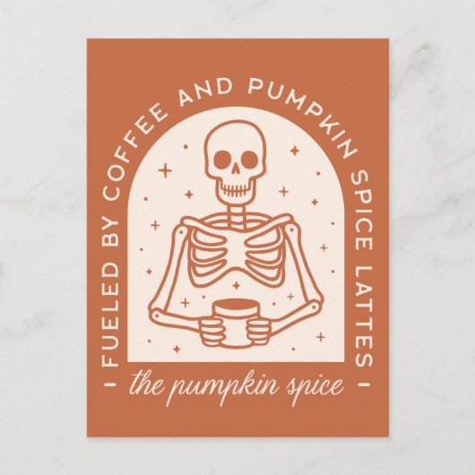 Gevoed door koffie en pompoen Spice Lattes Briefkaart (Voorkant)