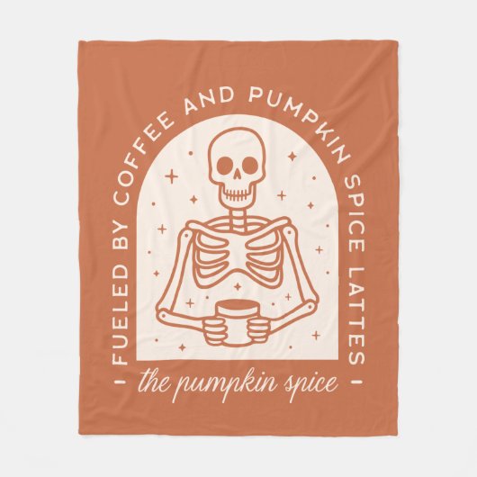 Gevoed door koffie en pompoen Spice Lattes Fleece Deken (Voorkant)