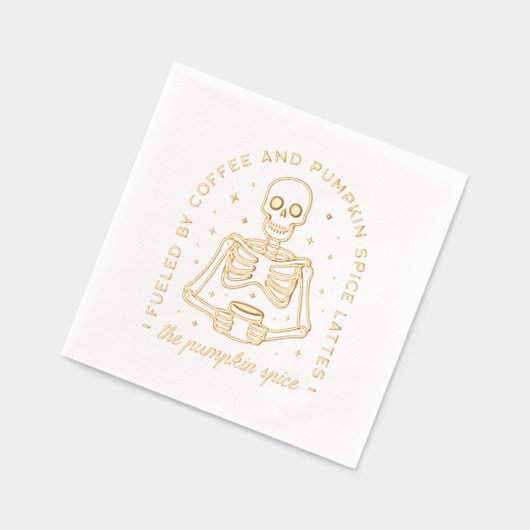 Gevoed door koffie en pompoen Spice Lattes Folie Servetten (Links)
