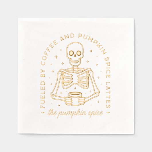 Gevoed door koffie en pompoen Spice Lattes Folie Servetten (Voorkant)