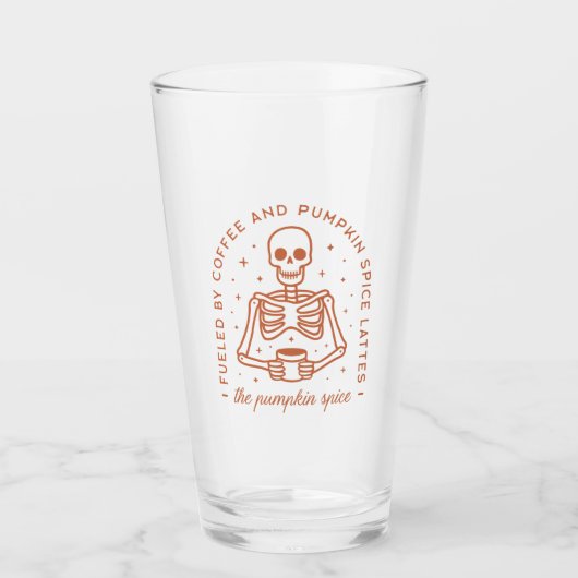 Gevoed door koffie en pompoen Spice Lattes Glas (Voorkant)