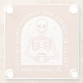 Gevoed door koffie en pompoen Spice Lattes Glazen Onderzetter (Achterkant)