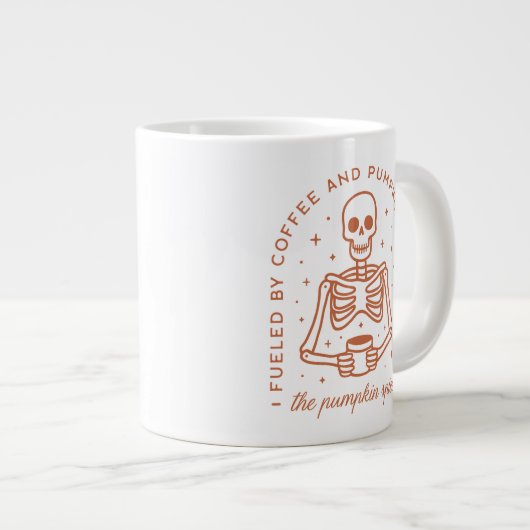 Gevoed door koffie en pompoen Spice Lattes Grote Koffiekop (Voorkant rechts)