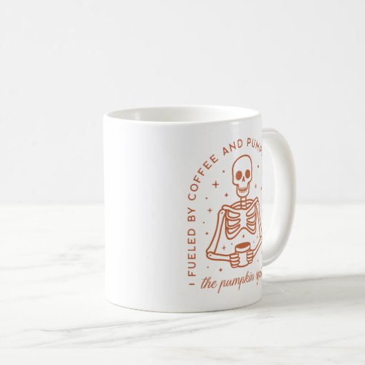 Gevoed door koffie en pompoen Spice Lattes Koffiemok (Voorkant rechts)