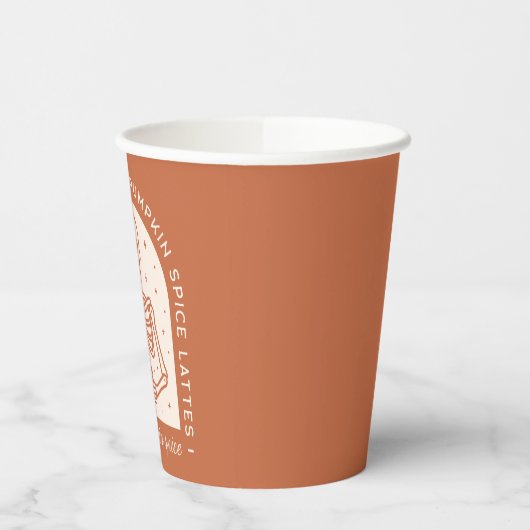 Gevoed door koffie en pompoen Spice Lattes Papieren Bekers (Links)