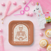 Gevoed door koffie en pompoen Spice Lattes Papieren Bordje (Feest)