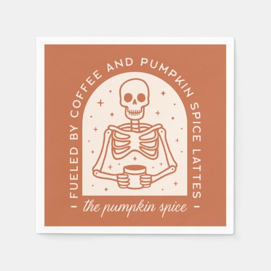 Gevoed door koffie en pompoen Spice Lattes Servet (Voorkant)
