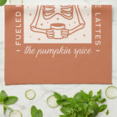 Gevoed door koffie en pompoen Spice Lattes Theedoek (Gevouwen)