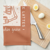 Gevoed door koffie en pompoen Spice Lattes Theedoek (Quarter Fold)