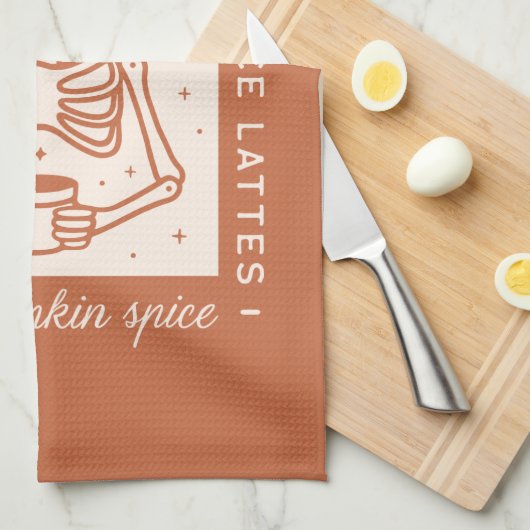 Gevoed door koffie en pompoen Spice Lattes Theedoek (Quarter Fold)