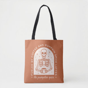 Gevoed door koffie en pompoen Spice Lattes Tote Bag