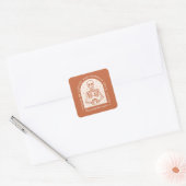 Gevoed door koffie en pompoen Spice Lattes Vierkante Sticker (Envelop)
