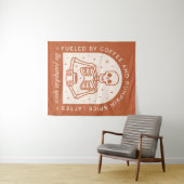 Gevoed door koffie en pompoen Spice Lattes Wandkleed (In Situ (horizontaal))