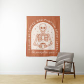 Gevoed door koffie en pompoen Spice Lattes Wandkleed (In situ)