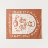 Gevoed door koffie en pompoen Spice Lattes Wandkleed (Voorkant (horizontaal))