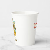 Gevoed door melk en spieren - Funny Bullio Paper C Papieren Bekers (Links)