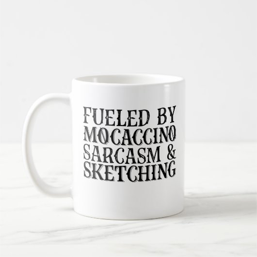 gevoed door Mocaccino Sarcasm en ketching Koffiemok (Links)