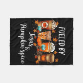 Gevoed door pompoenspecerij en Jesus Coffee Lover Fleece Deken (Voorkant (Horizontaal))